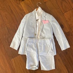 Crewcuts Thompson shorts suit Janie and jack linen button shirt